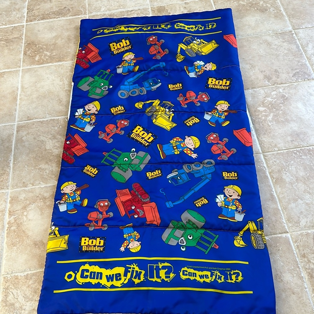 Bob the Builder Blue Sleeping Bag ~ Vehicles Trucks